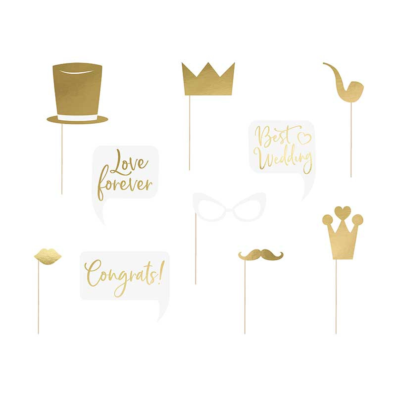 Photoprops Bröllop Guld