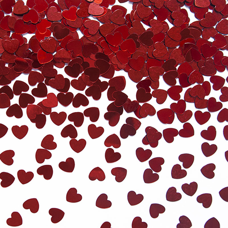 Konfetti Röda hjärtan 