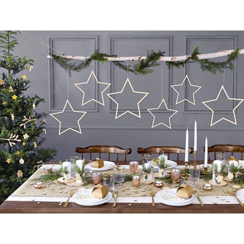 Konfetti i trä Stjärnor