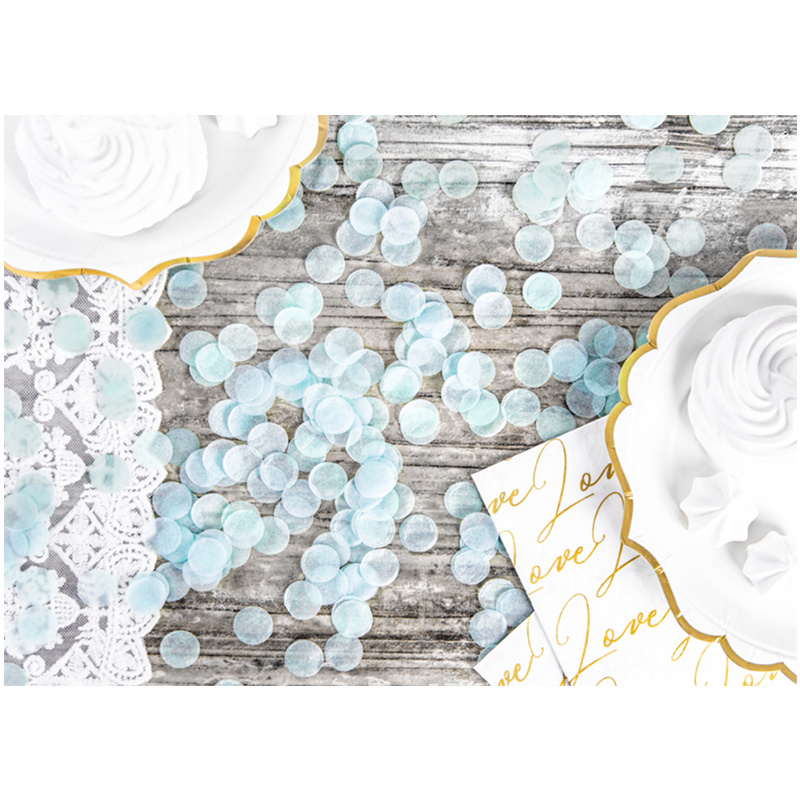 Konfetti Cirklar Ljusblå