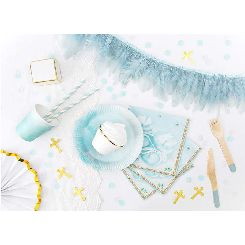 Konfetti Cirklar Ljusblå