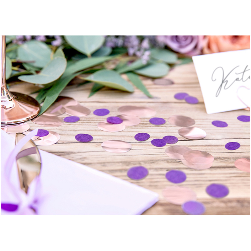 Konfetti Cirklar Mörklila