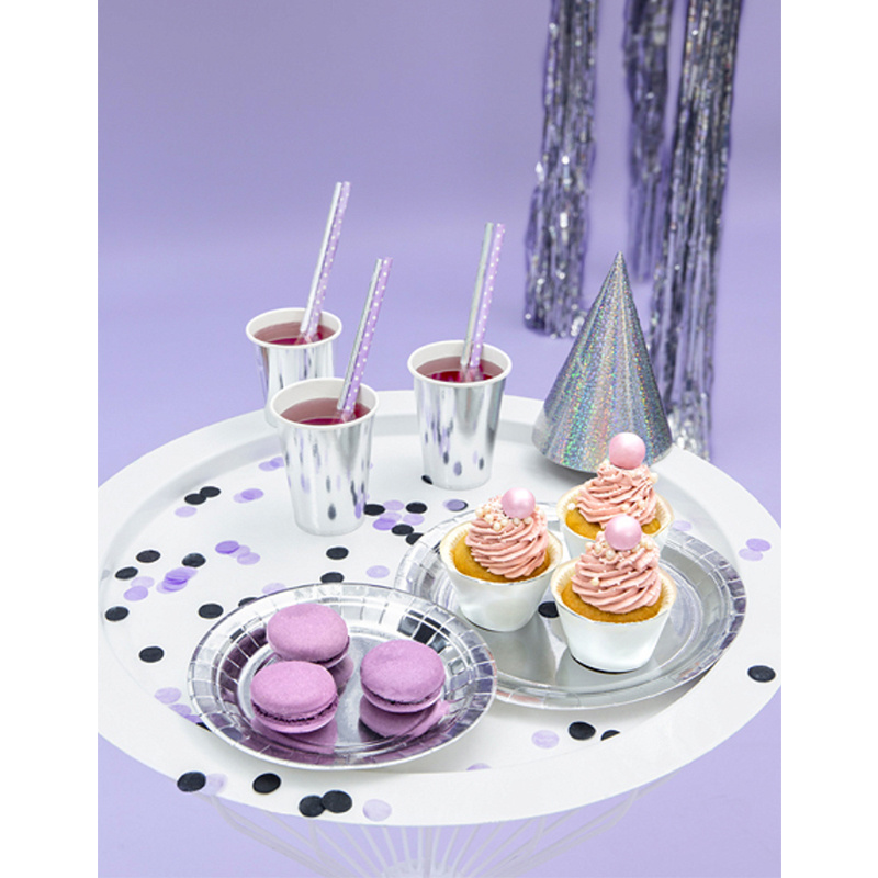 Konfetti Cirklar Mörklila