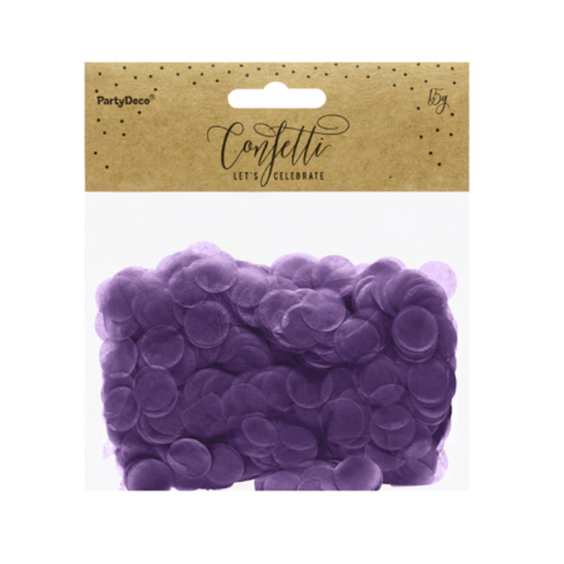 Konfetti Cirklar Mörklila