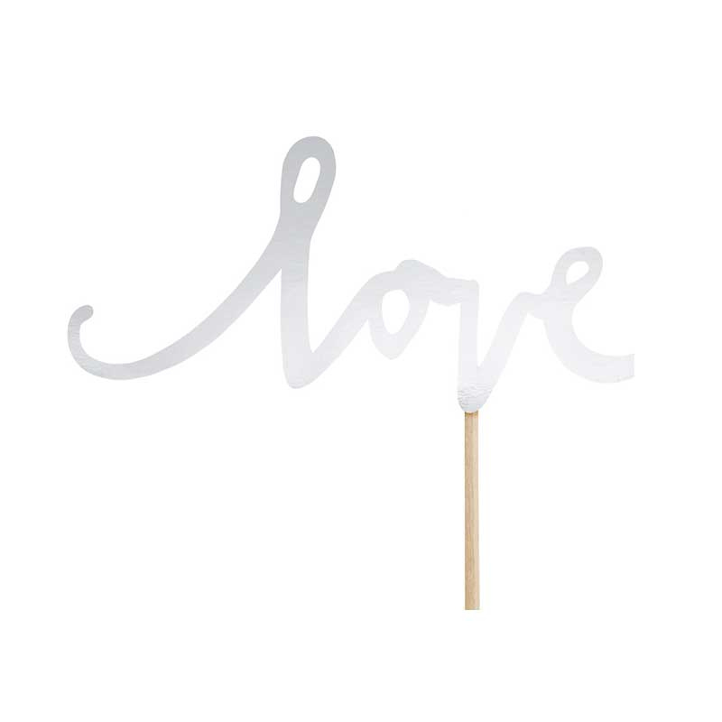 Cake picks Love Silver