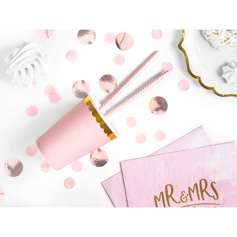 Muggar Pastellrosa med guldkant