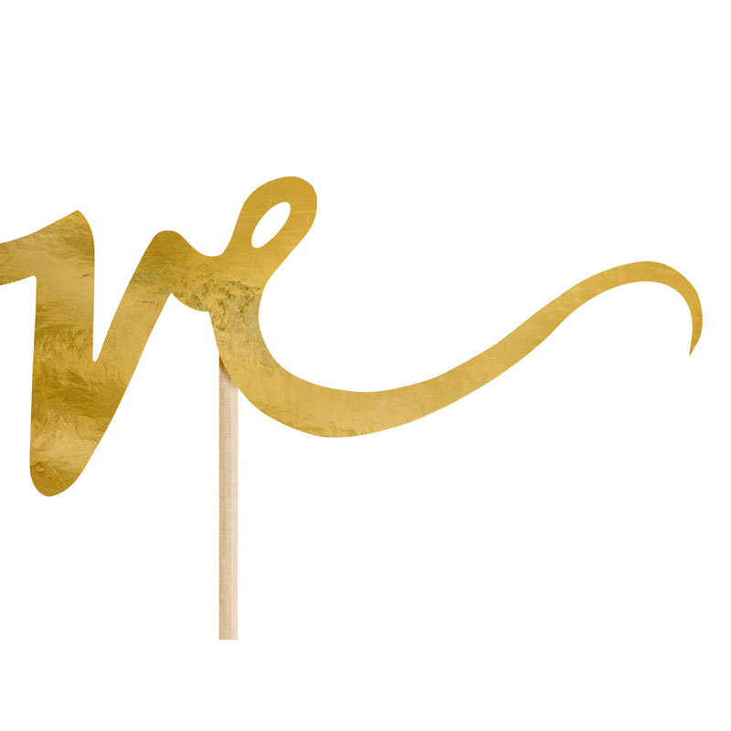 Tårtdekoration Love Guld