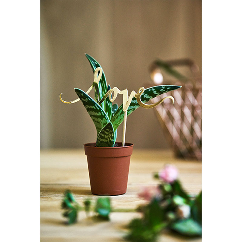 Tårtdekoration Love Guld