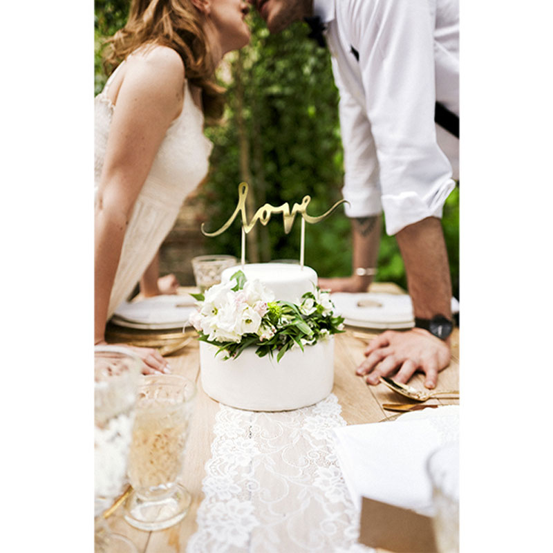 Tårtdekoration Love Guld