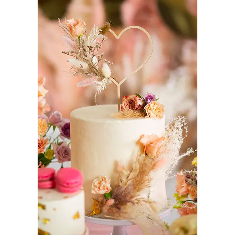 Tårtdekoration Hjärta i trä