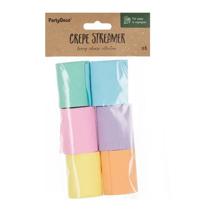 Crepe Streamers Rainbow