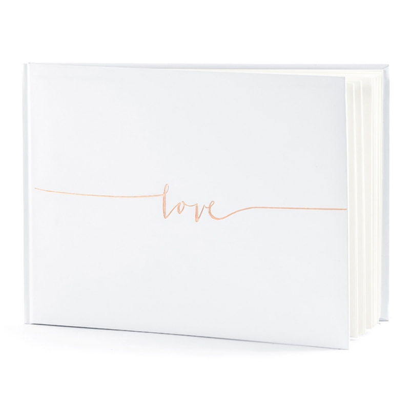 Gästbok Love Roseguld