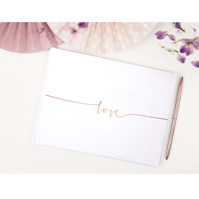 Gästbok Love Roseguld