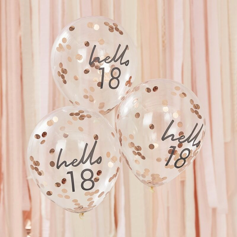 Konfettiballonger Hello 18