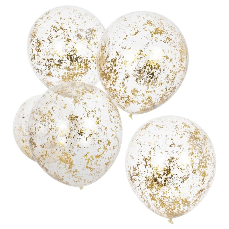 Konfettiballonger Glitter Guld
