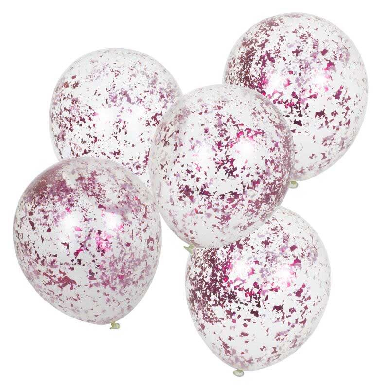 Konfettiballonger Glitter Rosa