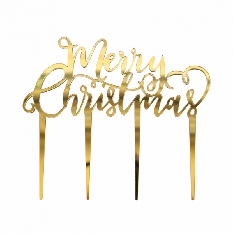 Cake Topper - Merry Christmas