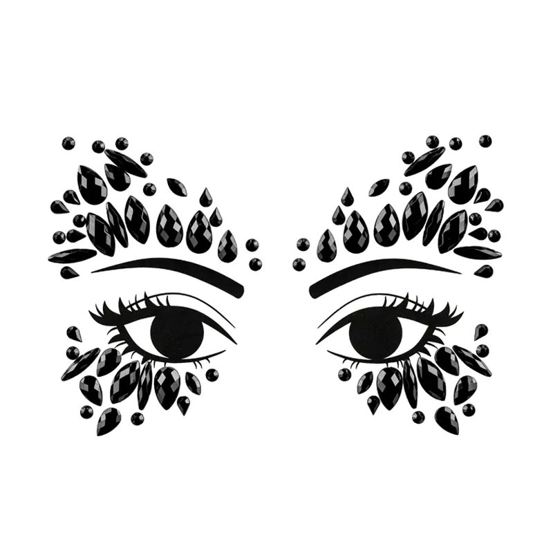 Ansiktsstenar Butterfly Svart