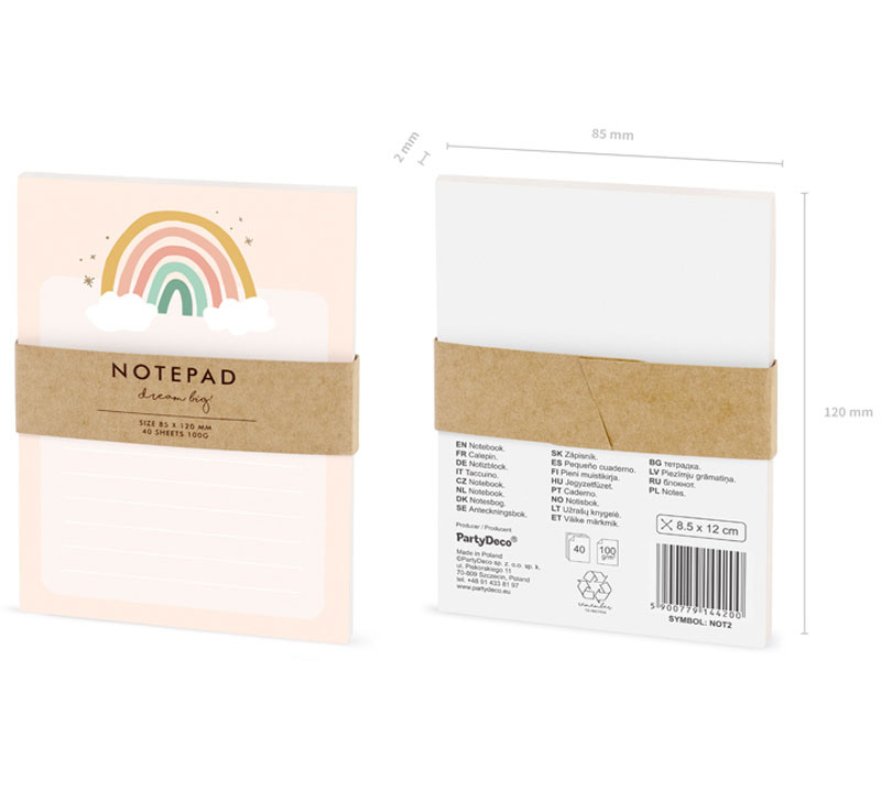 Noterings block självhäftande 6-pack