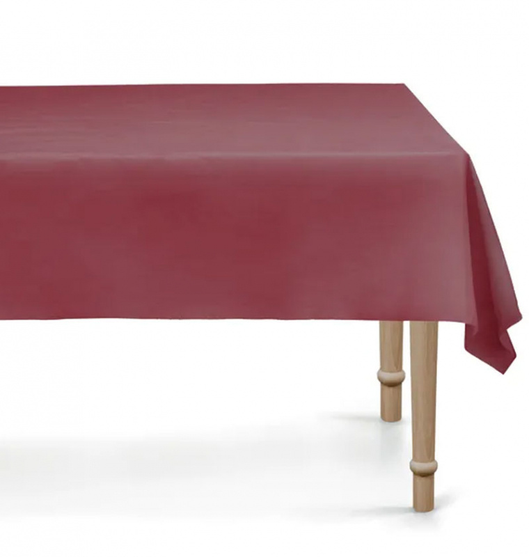 Bordsduk mörkröd 137x183 cm.