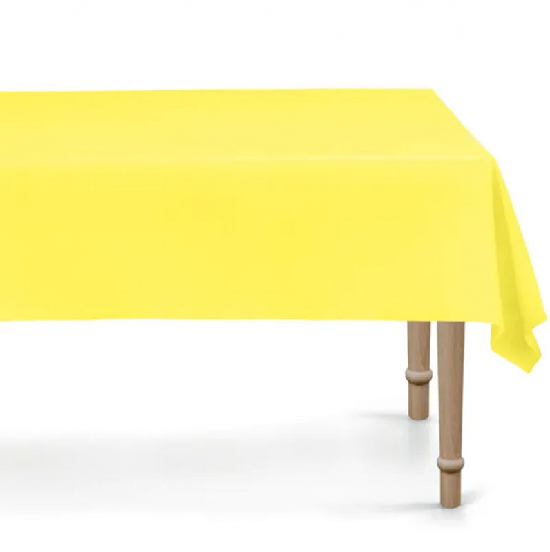 Bordsduk gul 137x183 cm.