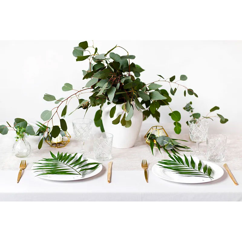 Bordslöpare Organza Leaf Guld