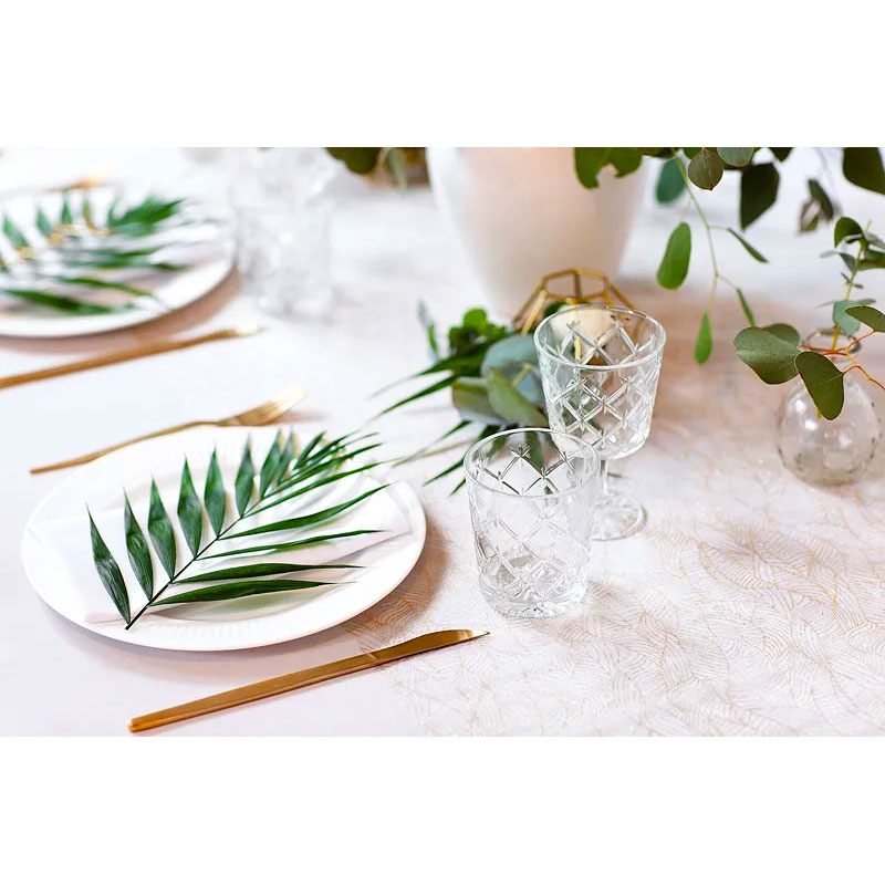 Bordslöpare Organza Leaf Guld