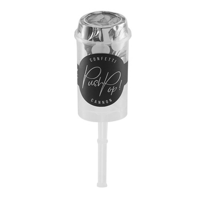 Konfetti push pop Silver