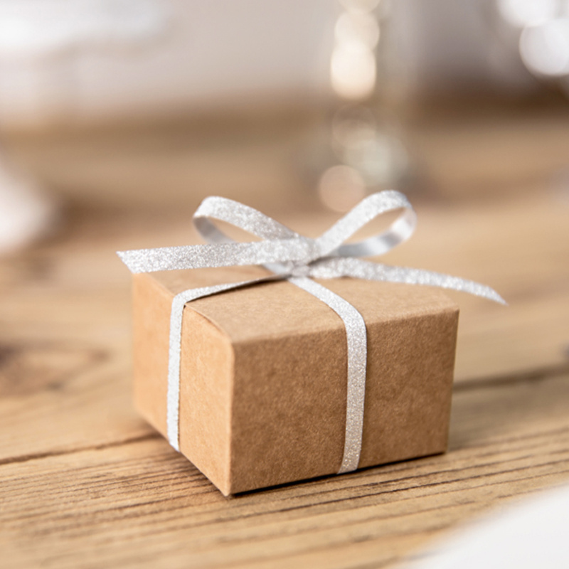 Presentsnöre Silver Glitter