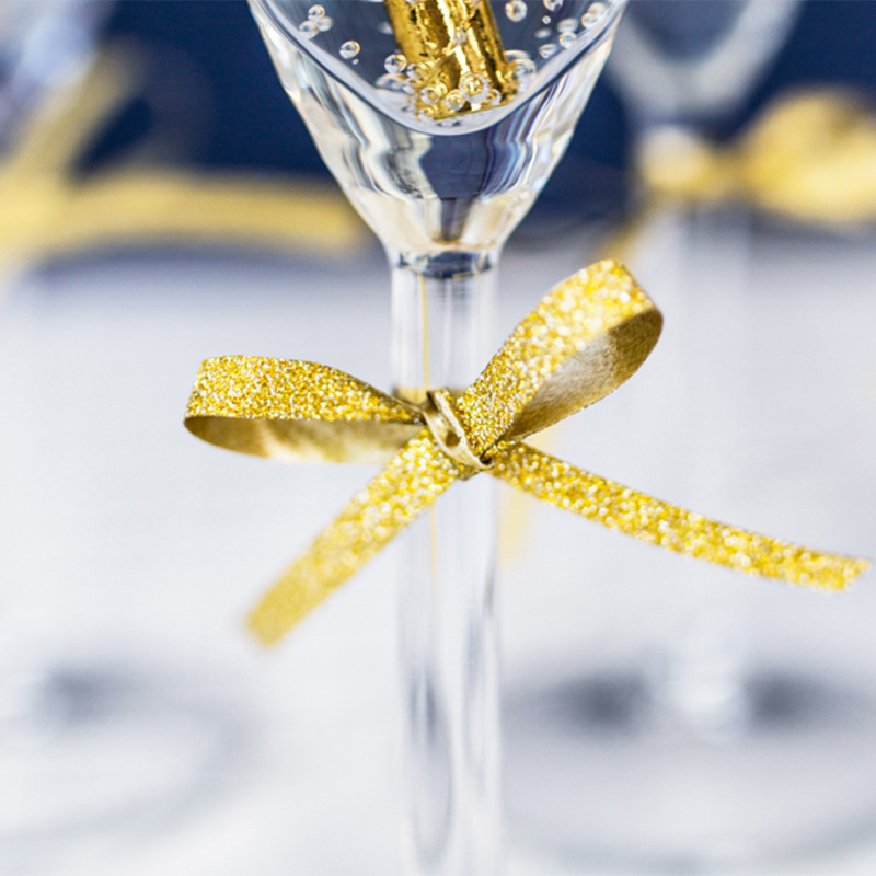 Presentsnöre Guld Glitter