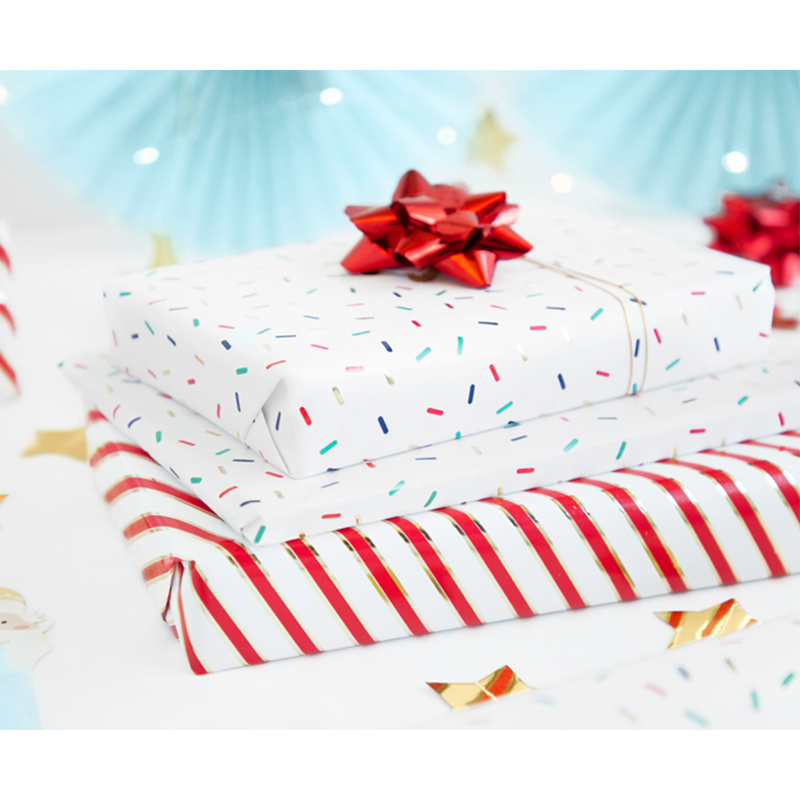 Presentsnöre och rosetter Röd