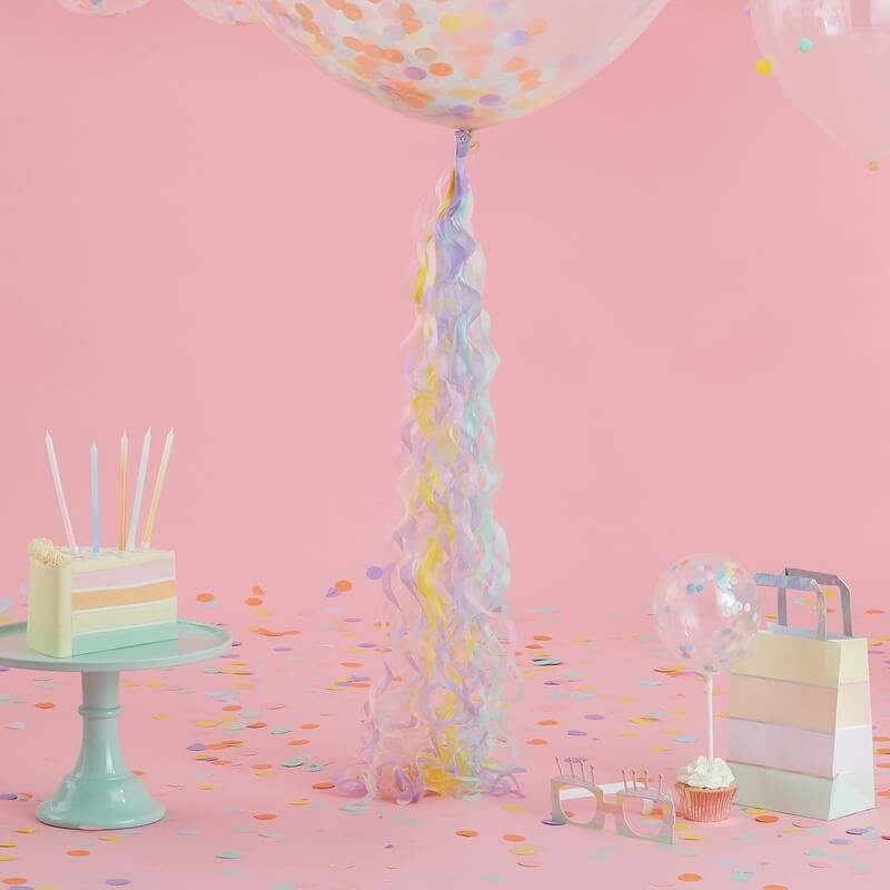 Ballongdekoration Pastell