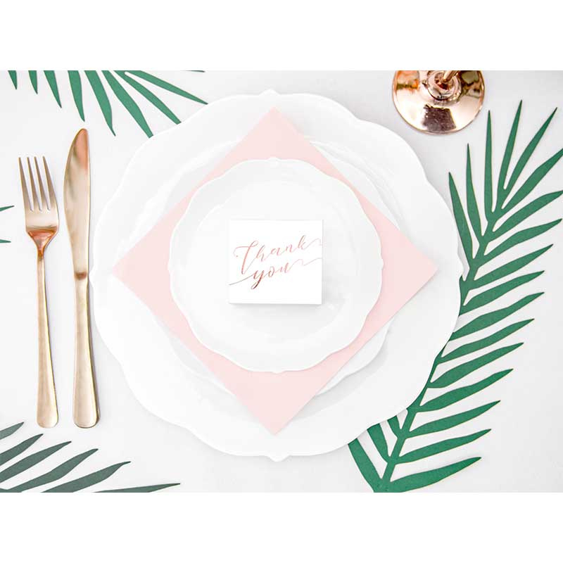 Presentask Vit & Roseguld