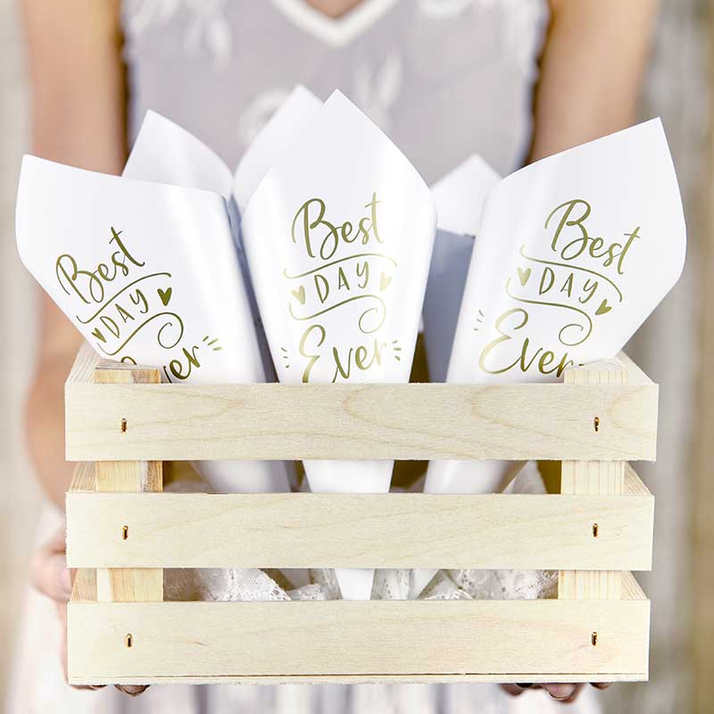 Konfettistrutar Bröllop 10-pack