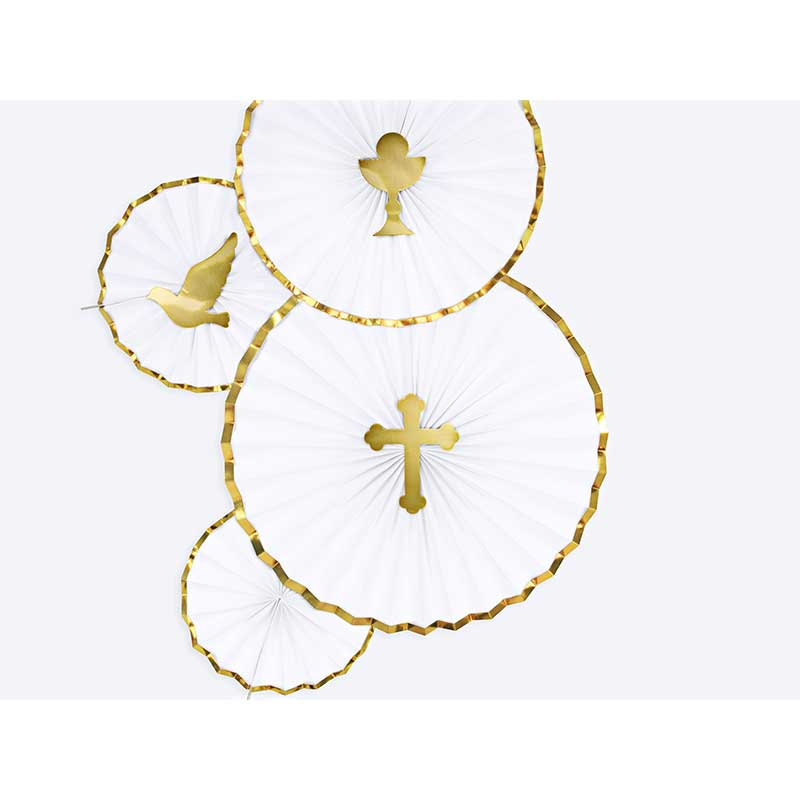 Dekorationrosetter Guld & Vit