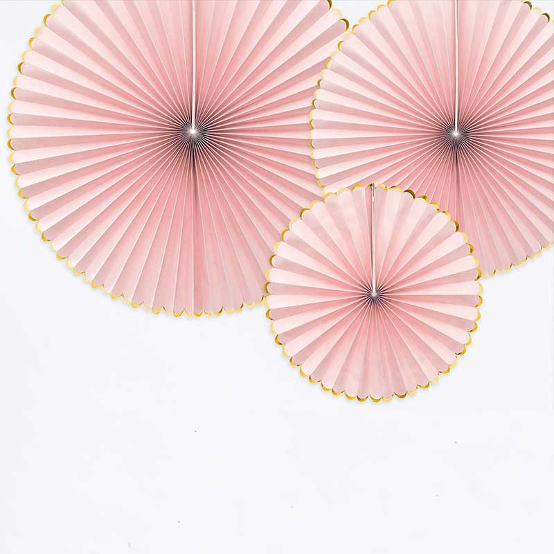 Dekorationsrosetter Rosa & Guld