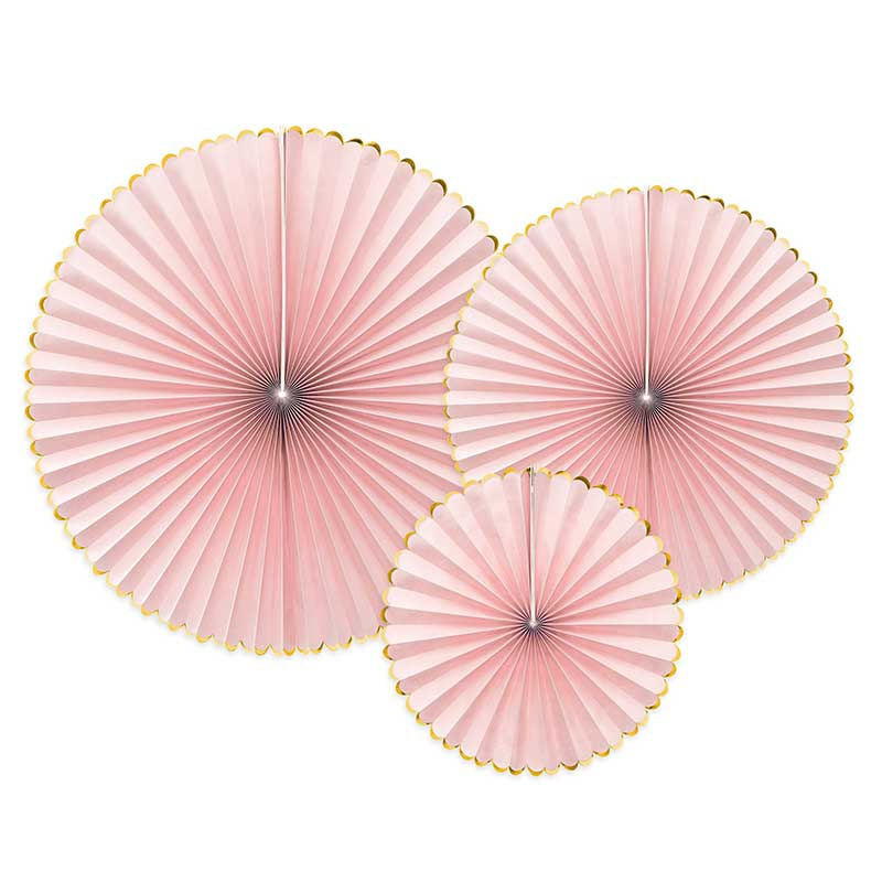 Dekorationsrosetter Rosa & Guld