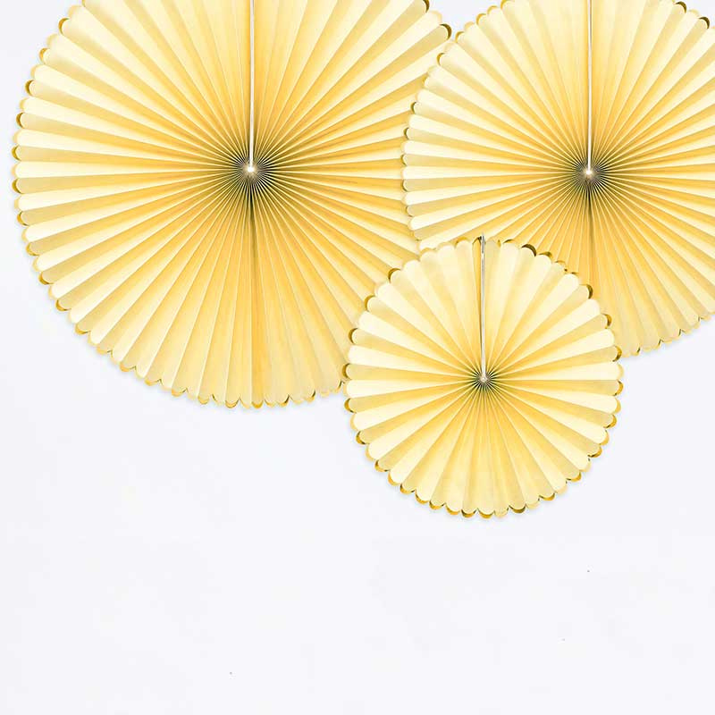 Dekorations Rosetter Gul & Guld