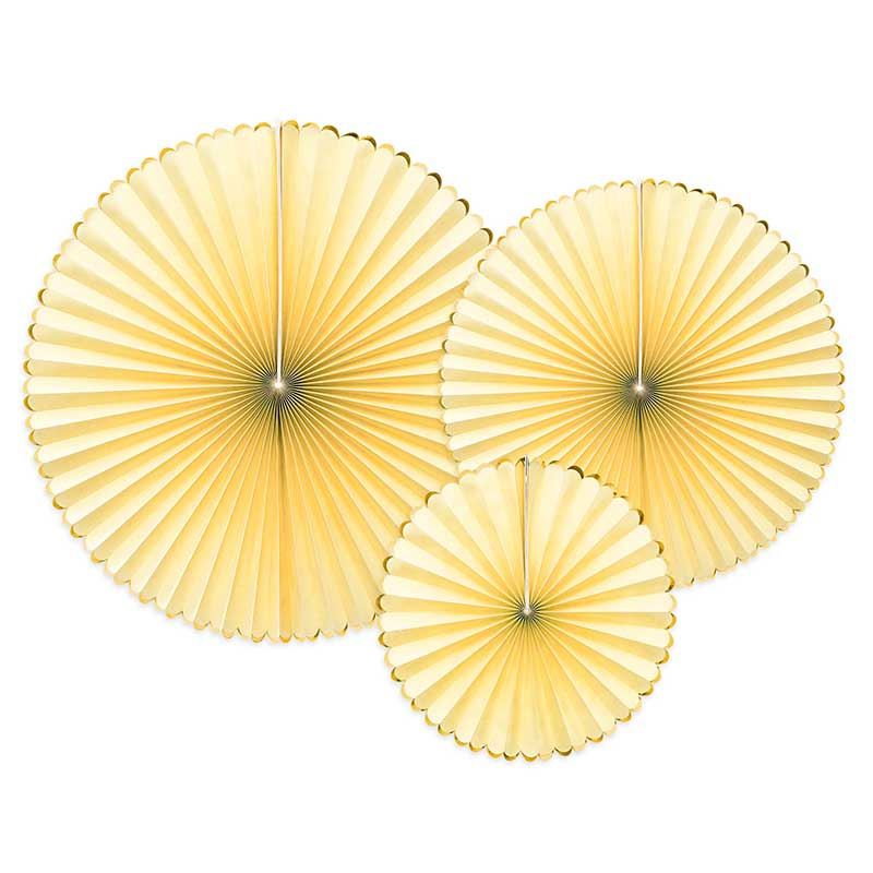 Dekorations Rosetter Gul & Guld
