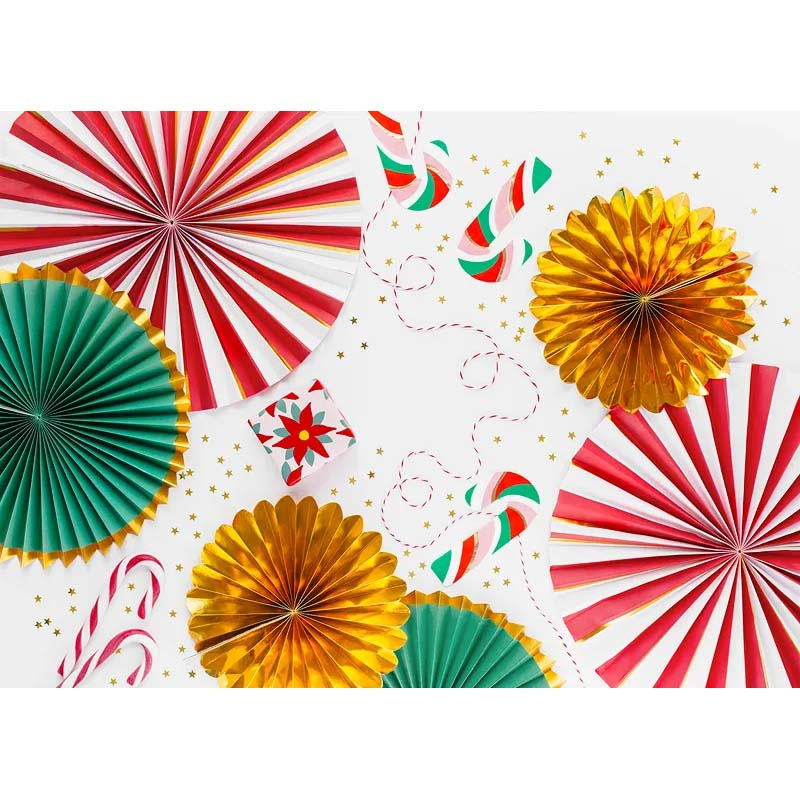 Solfjädrar Flerfärgade