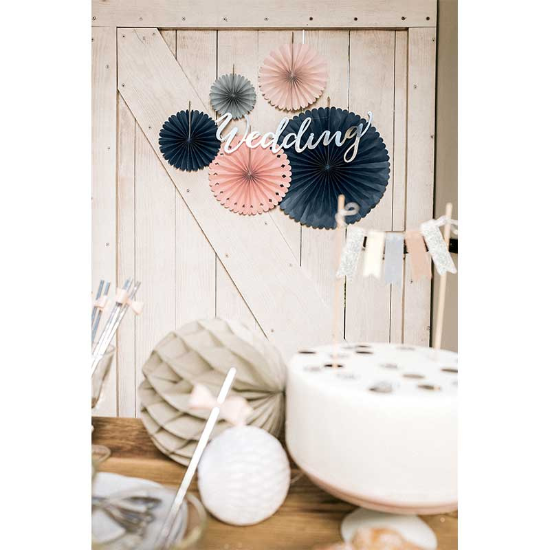 Dekorationsrosetter Grå & Rosa