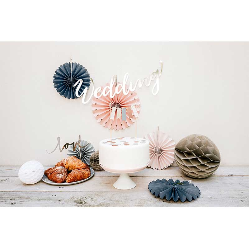 Dekorationsrosetter Grå & Rosa