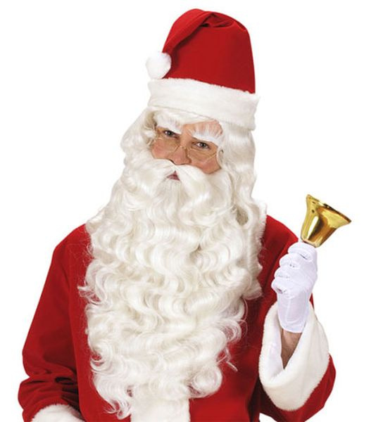 Tomteskägg med peruk Lyx.