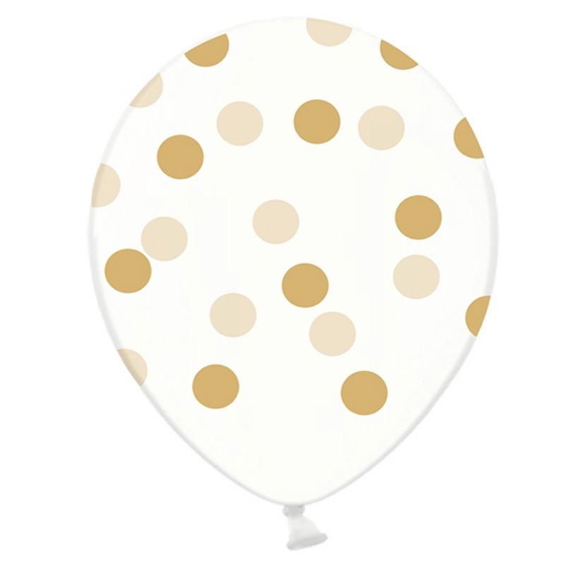 Ballonger Transparent Guld Prickar