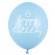 Latexballonger Pastellbl Birthday 6-pack