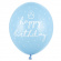Latexballonger Pastellblå Birthday 6-pack Latexballonger Pastellblå Birthday 6-pack