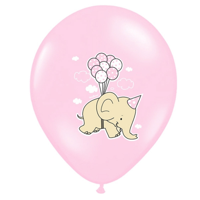 Ballonger Ljusrosa Elefant