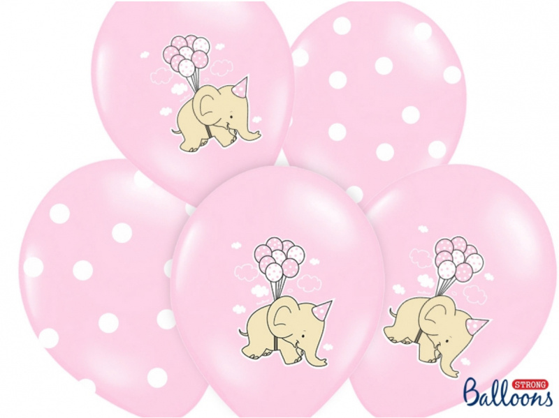 Ballonger Ljusrosa Elefant