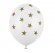 Ballong vit med guldstjrnor