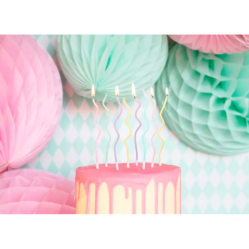 Tårtljus Pastell Curl 